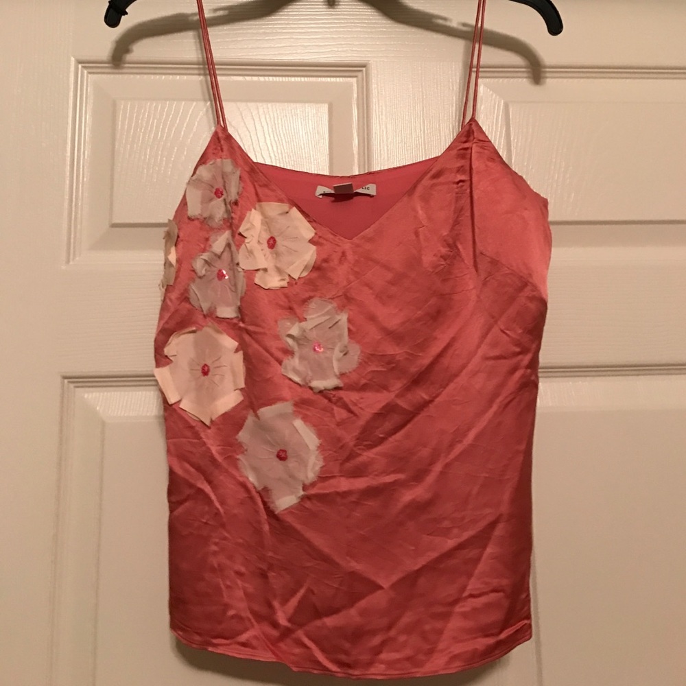 Banana Republic 100%silk shell spaghetti strap, M