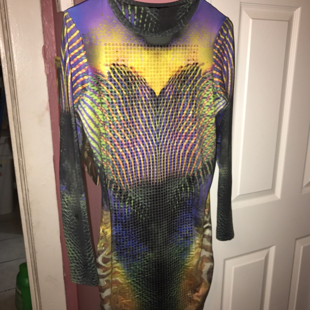 Topshop snake print bodycon dress