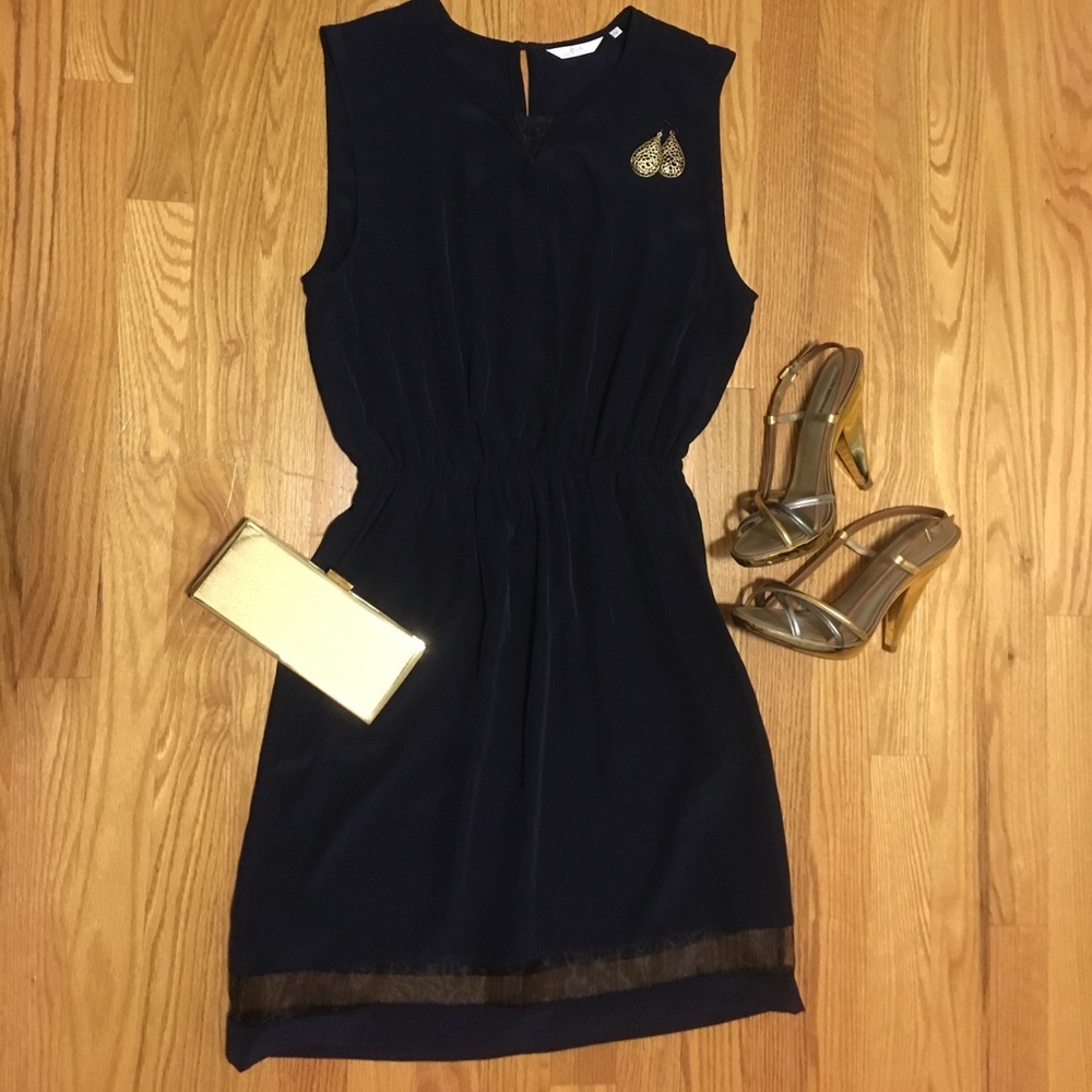 Navy sleeveless dress
