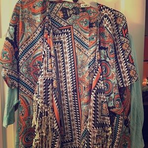 Cato - Pattern Lightweight Cardigan- NEW - Size XL