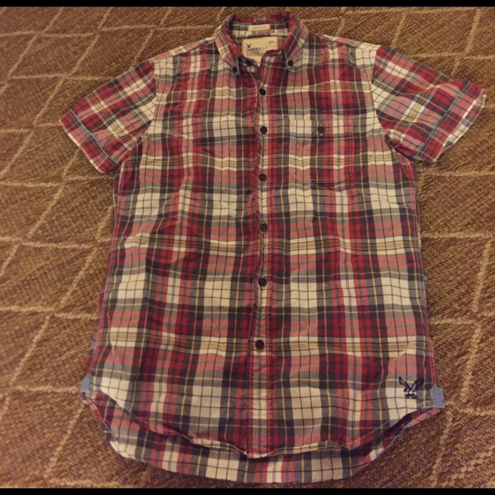 Men's XS American Eagle Short Sleeve Button Down
