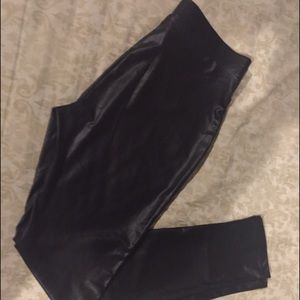 Faux leather pants