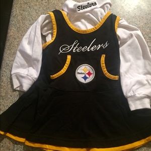 Official NFL Steelers cheerleader outfit.
