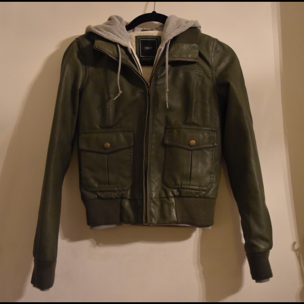 Obey leather jacket