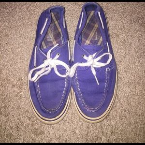 Royal blue Sperry shoes
