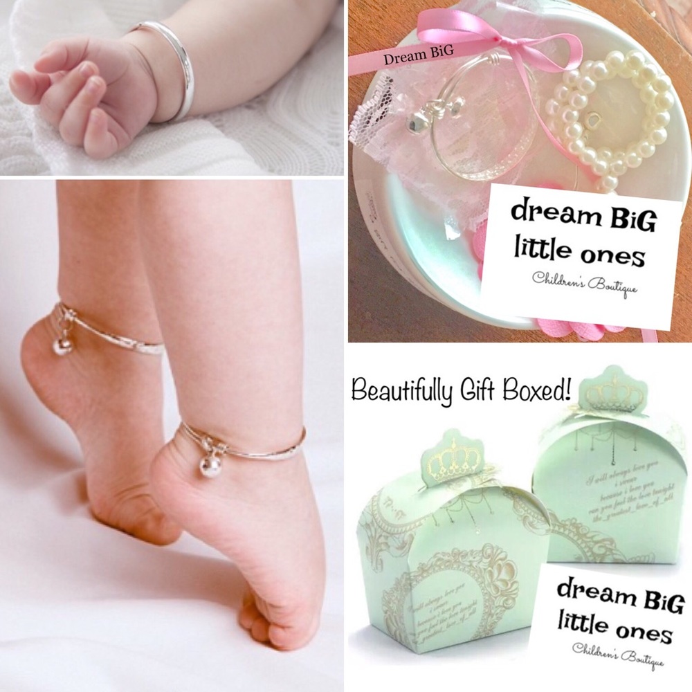 Baby 1st Bracelet&  Bows Gift Box Girl keepsake