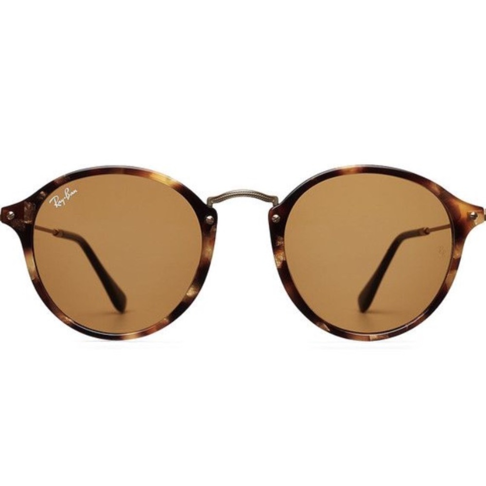 Ray-Ban Round Fleck Tortoise Women's Sunglasses