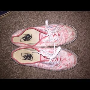 Coral graphic Vans, women's 8