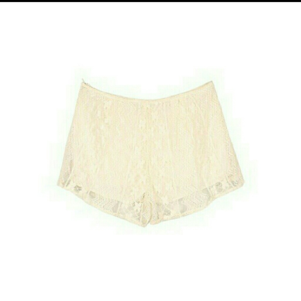 Off White lace shorts with lining