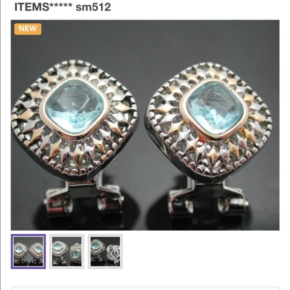 Jewelry - New! Gorgeous Blue Topaz Lead Free Earrings *****
