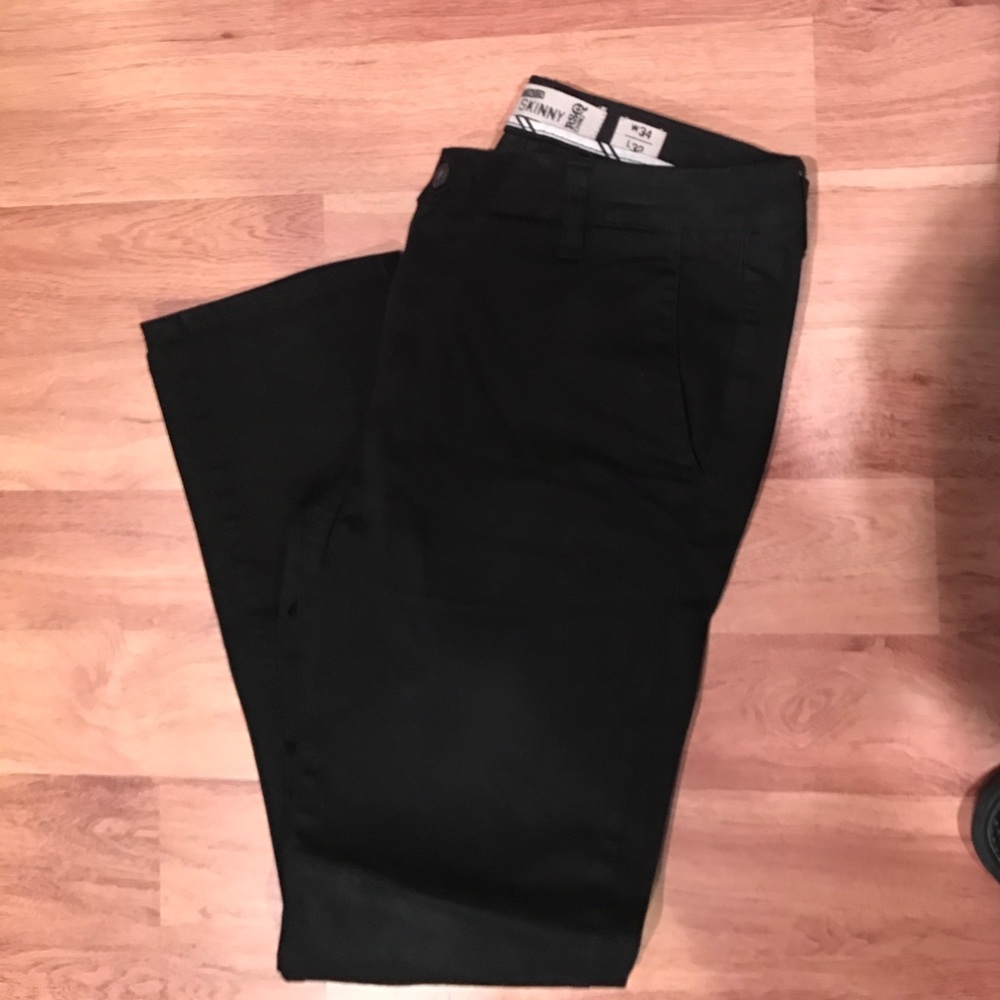 Mens RSQ skinny chino pants. Black. 34 x 32