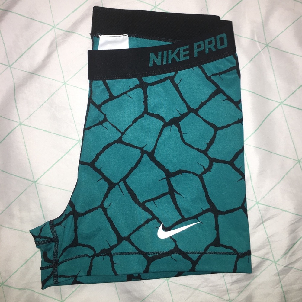 Turquoise Nike Spandex Shorts