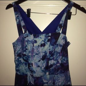 Spring open back dress floral