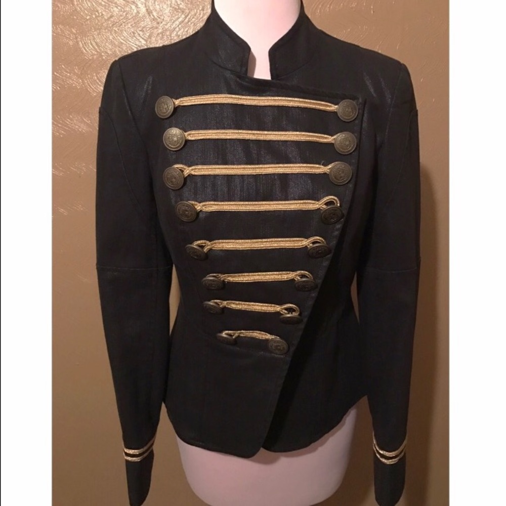 Black and Gold Military Jacket
