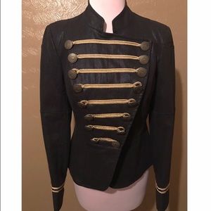 Black and Gold Military Jacket