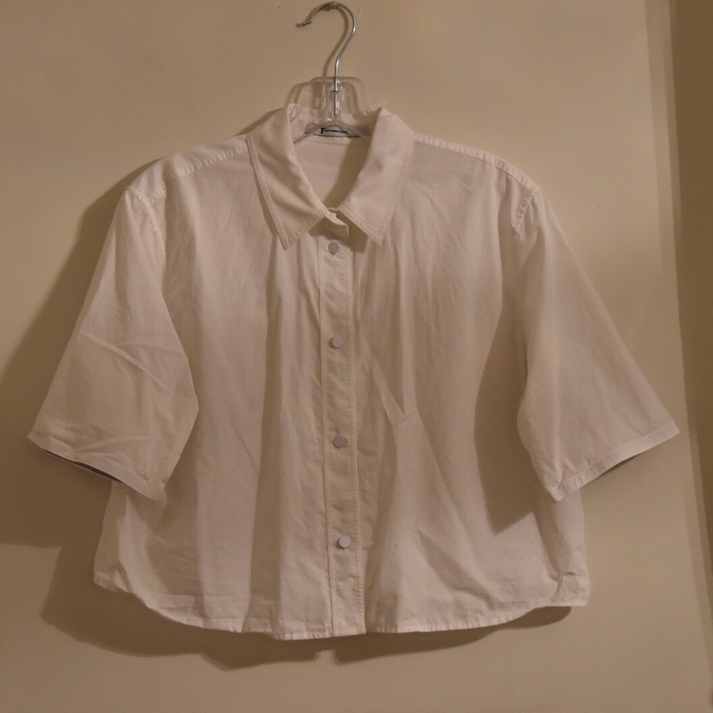 Alexander wang linen crop top