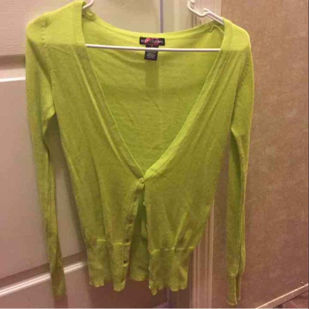 Green cardigan