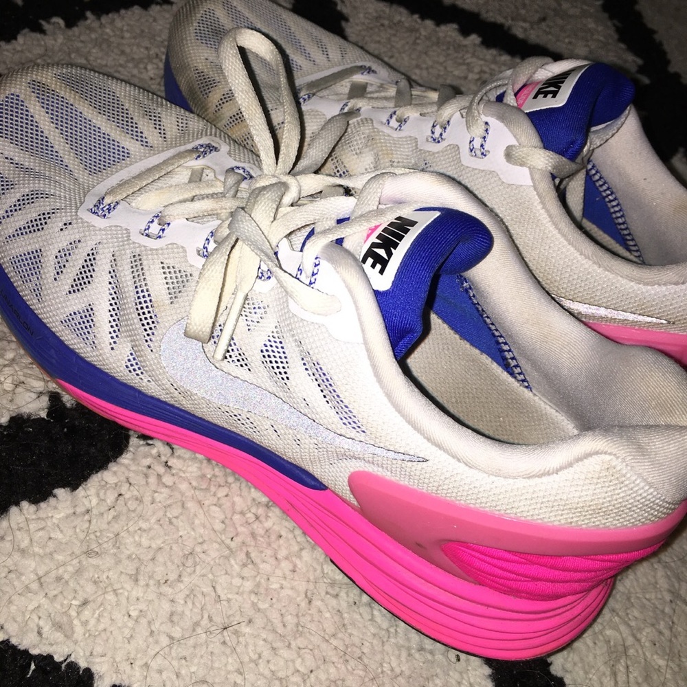 White Nike Lunarglide 6 Shoes