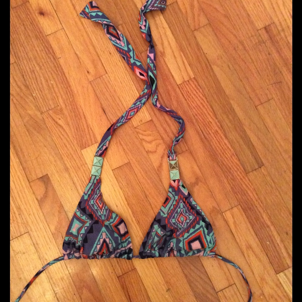 Vibrant triangle bikini top