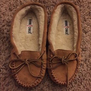 Minnetonka Tan Moccasins