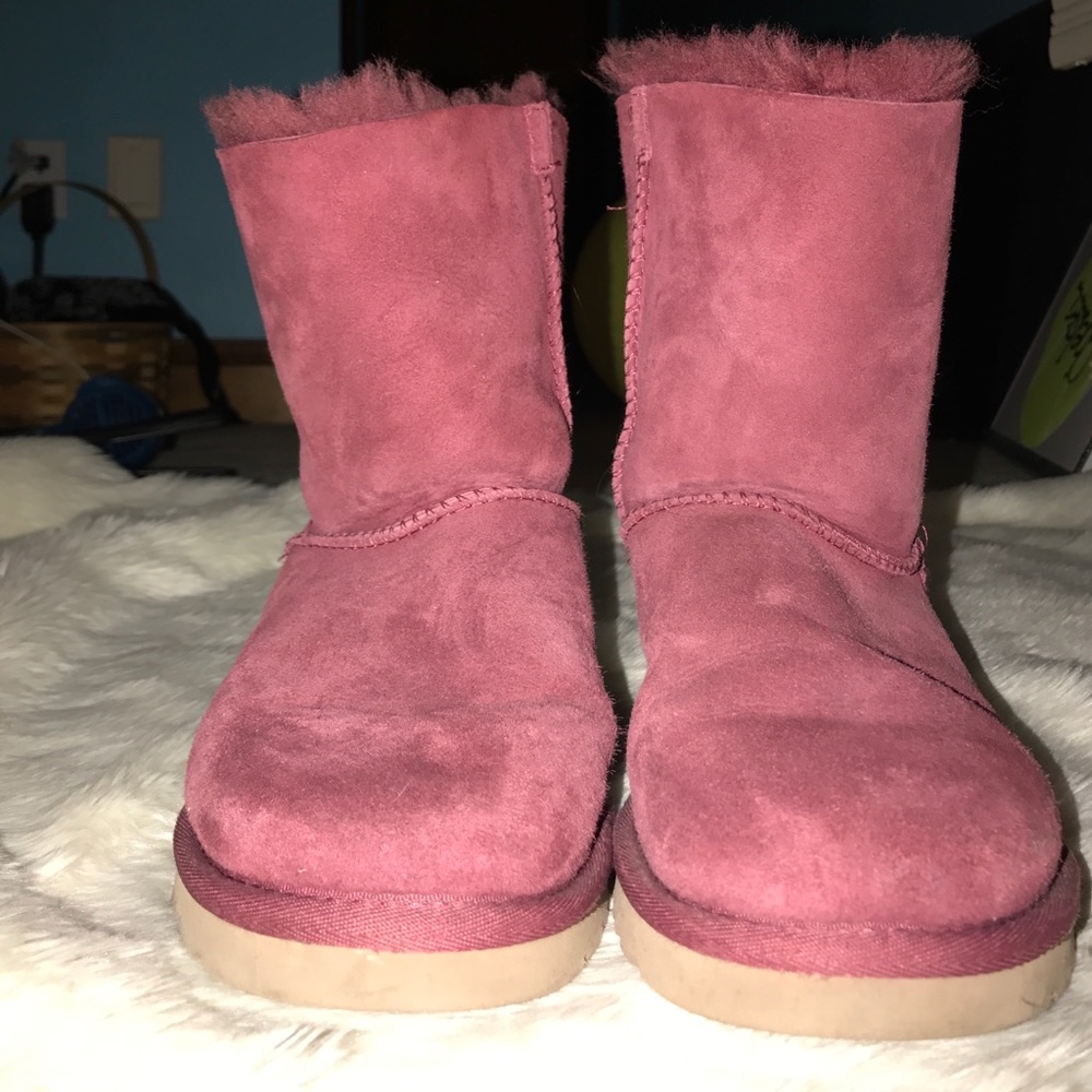Maroon Bailey Bow UGGS