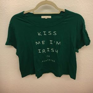 KISS ME IM IRISH CROP TOP