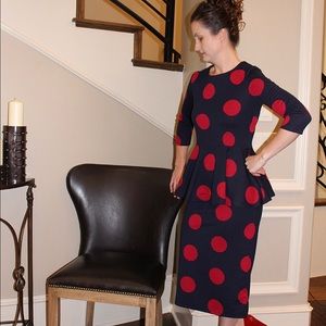 NWOT Nuggles Top/Skirt (navy w/ red polka-dot)