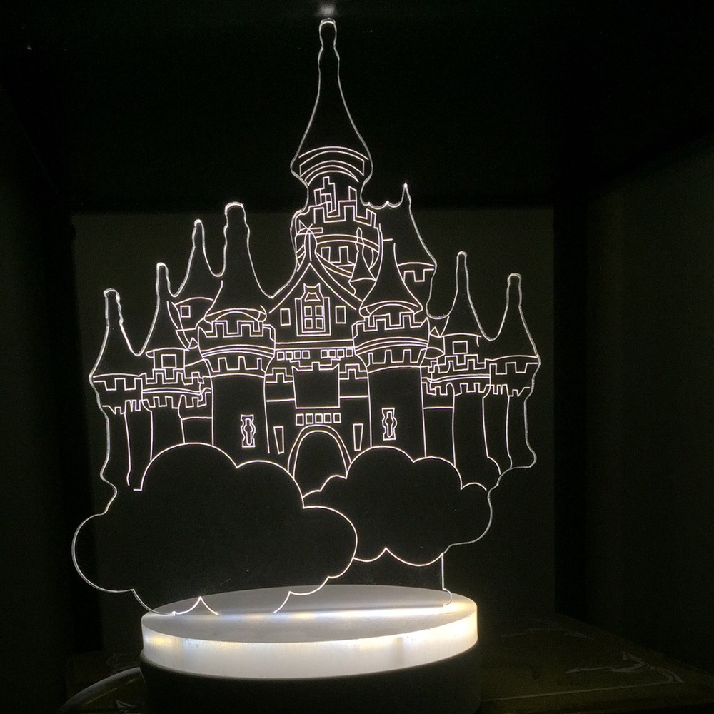 ❤️ Two Tone Crystal Light- Movie Castle in the Sky