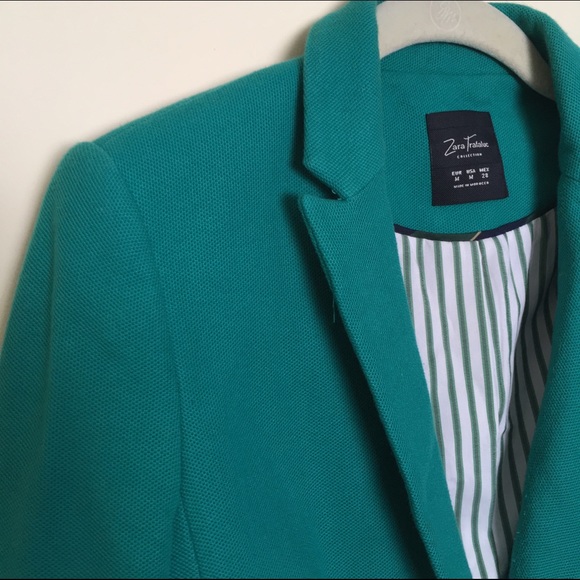 Zara Trafaluc Collection Kelly Green Blazer M - Picture 3 of 8