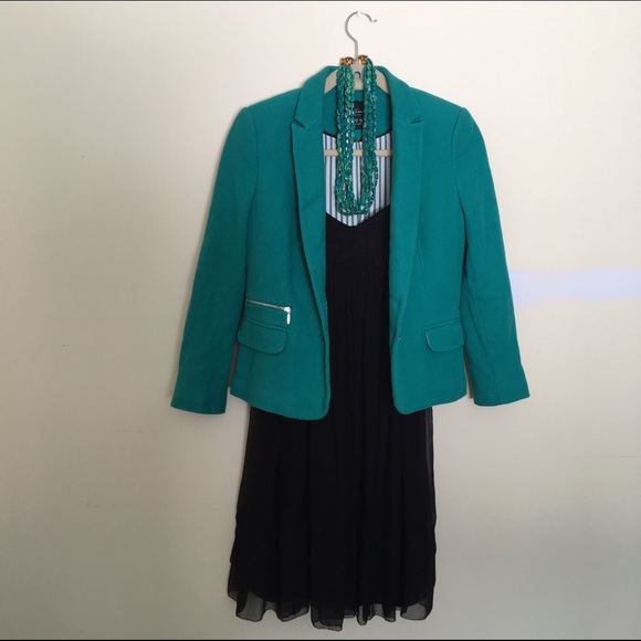 Zara Trafaluc Collection Kelly Green Blazer M - Picture 7 of 8