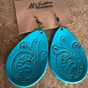 McIntire Saddlery Tooled Leather Earrings