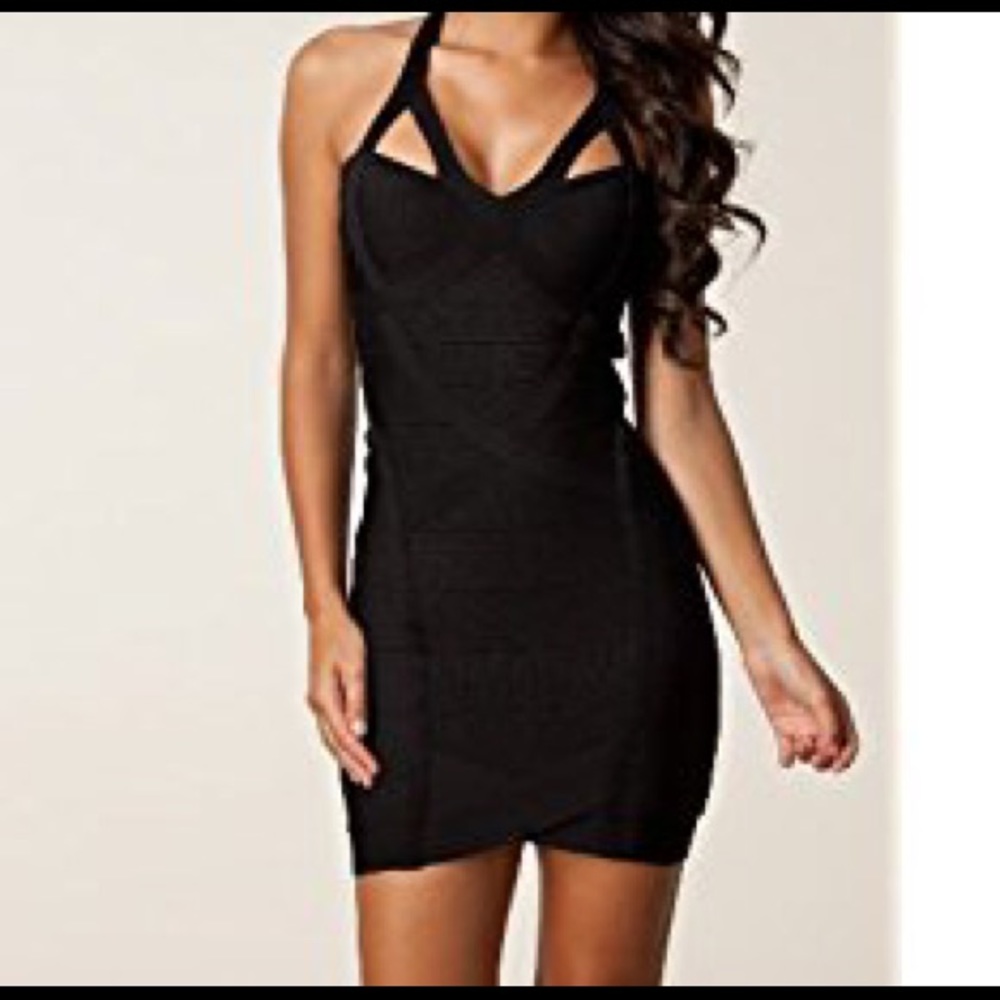 Bebe black bandage dress