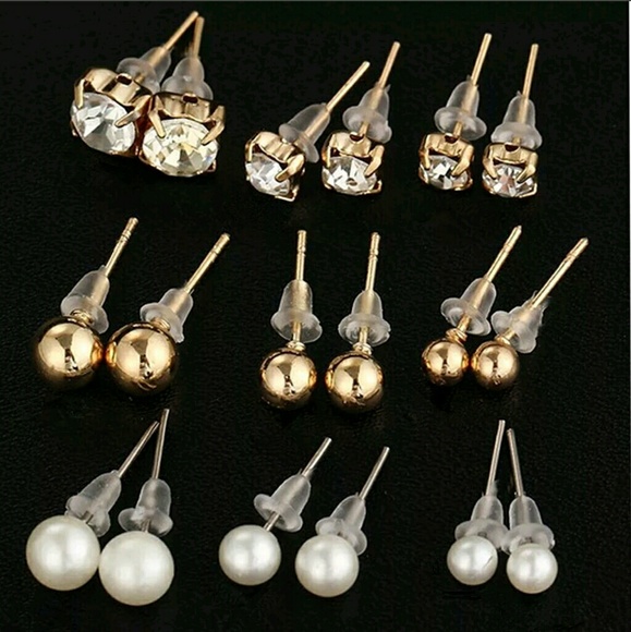 โฎ2 for $15โฎ 5โ ๐ 9 Pair Stud Earring Set ๐ - Picture 2 of 2