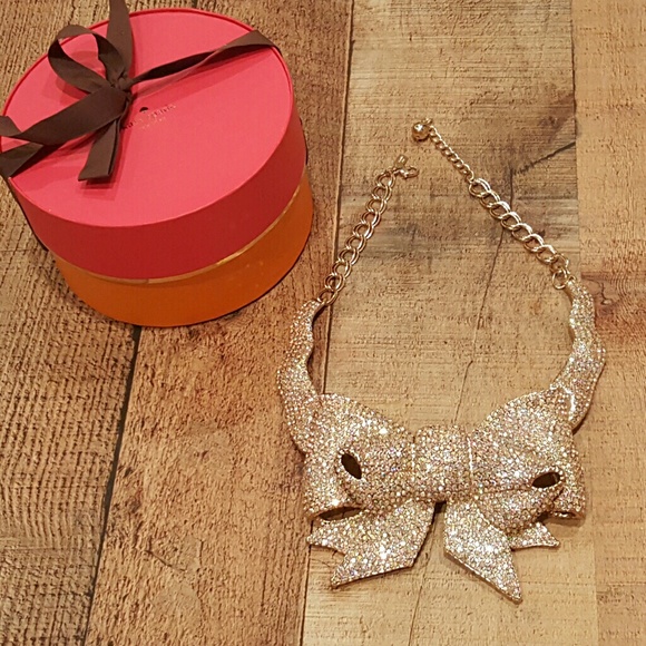Kate Spade All Wrapped Up Pave Bow Collar Necklace - Picture 2 of 8