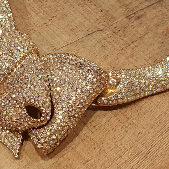 Kate Spade All Wrapped Up Pave Bow Collar Necklace - Picture 3 of 8