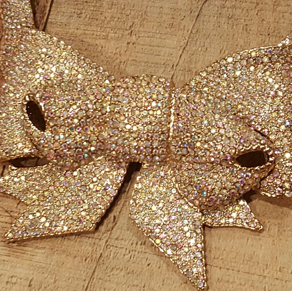 Kate Spade All Wrapped Up Pave Bow Collar Necklace - Picture 4 of 8