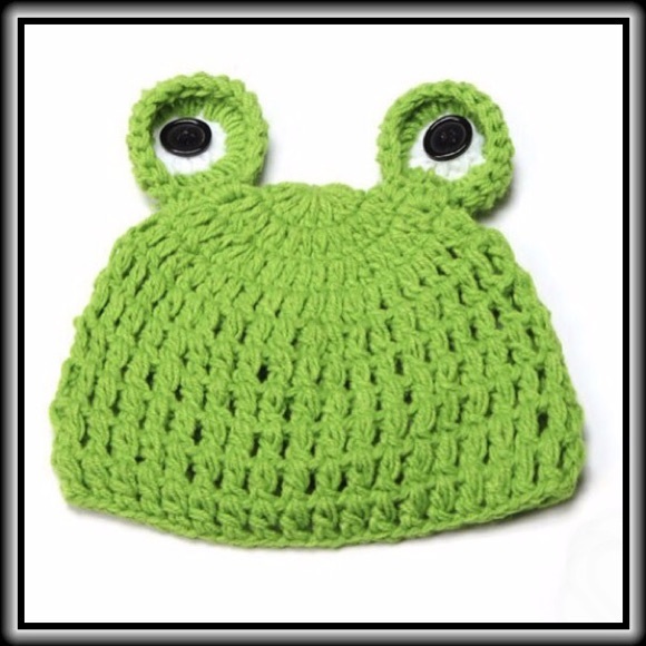 CROCHET FROG HAT                          🎉ℋℙ 2🎉 - Picture 2 of 4