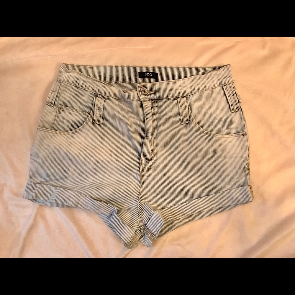 UO high-waisted jean shorts