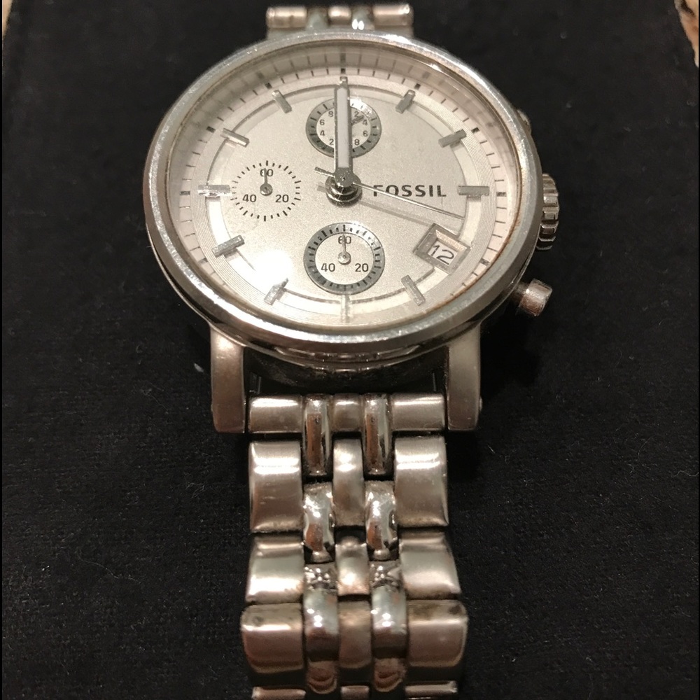 Fossil silver stainless steel watch