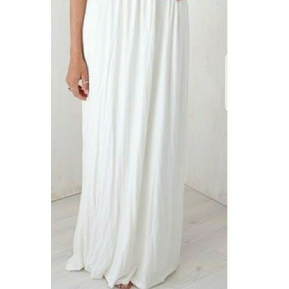 🆕BOHO WHITE IVORY BOHEMIAN MAXI DRESS - Picture 7 of 7