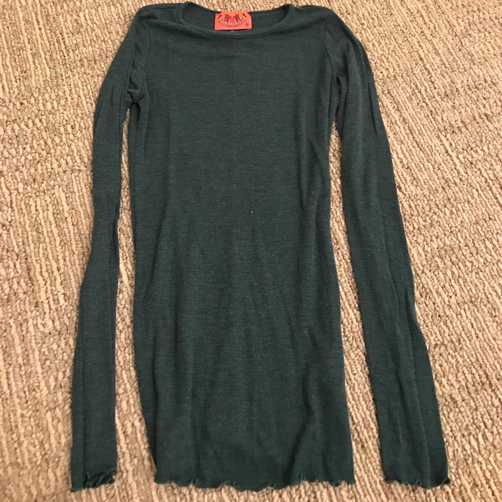 Juicy Couture Teal Long Sleeve Top Sz P