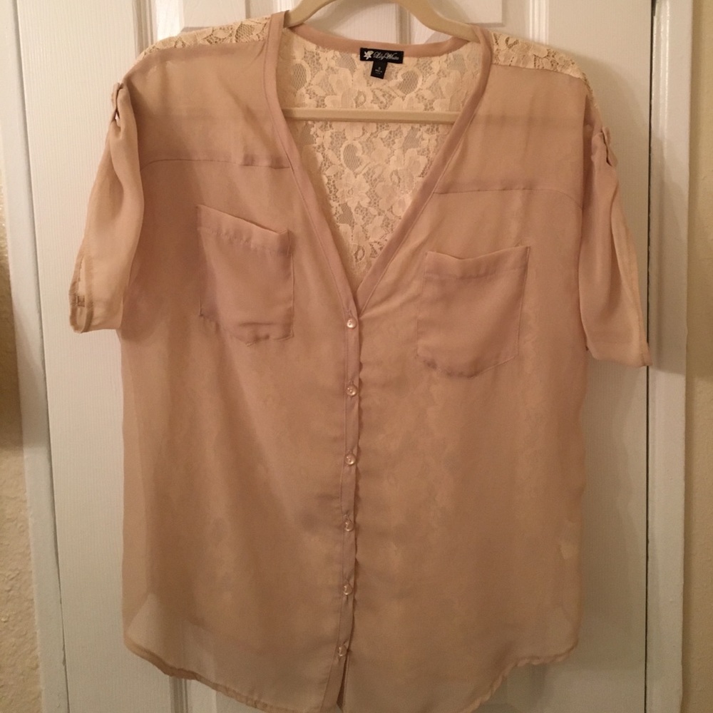 Button up cream blouse