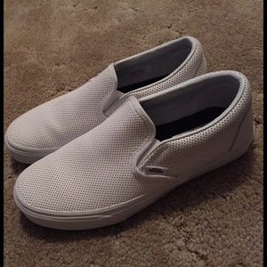 White Perforated Vans