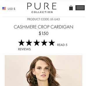 100% Cashmere Crop Cardigan