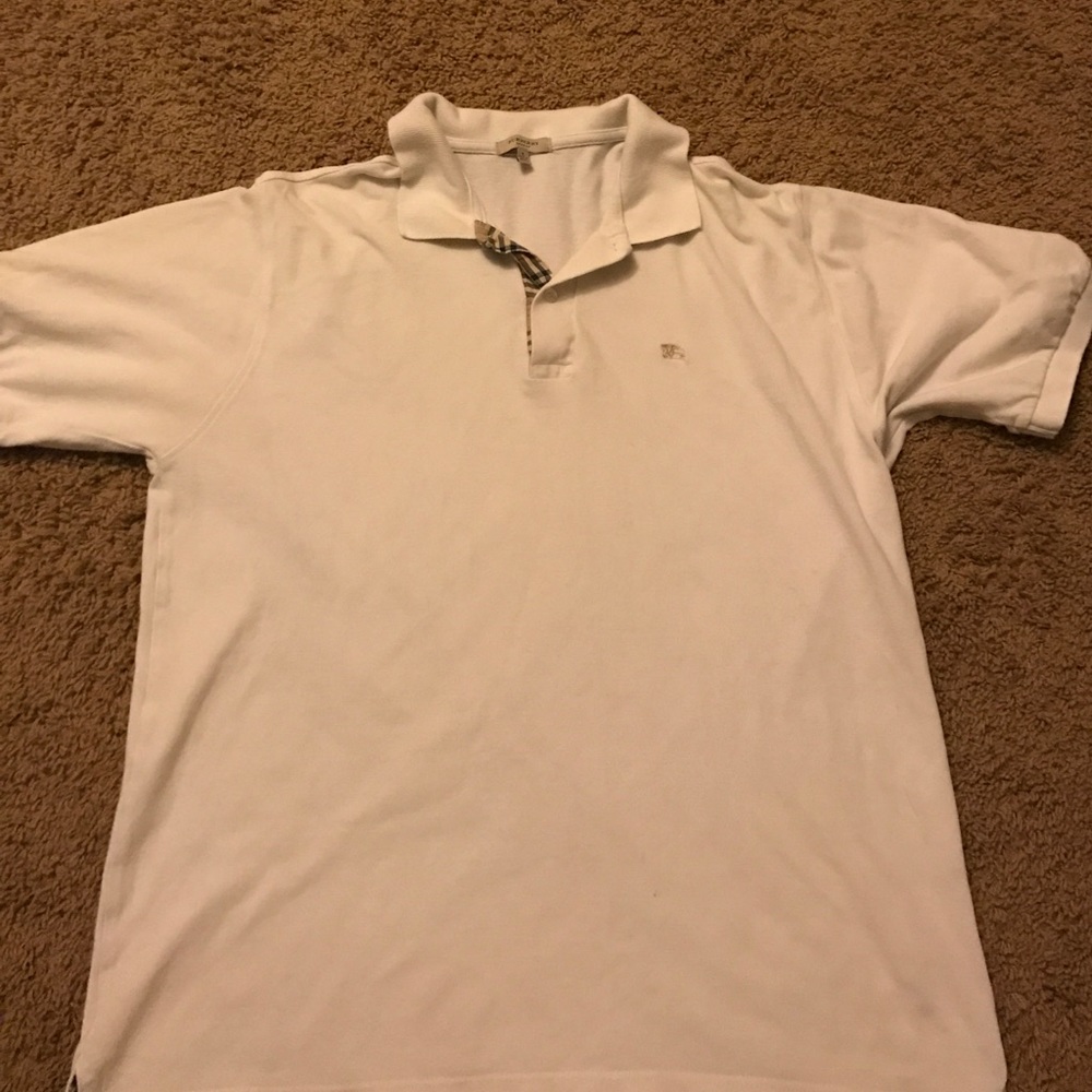 White polo Burberry for men