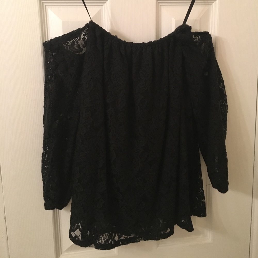 Black lace top