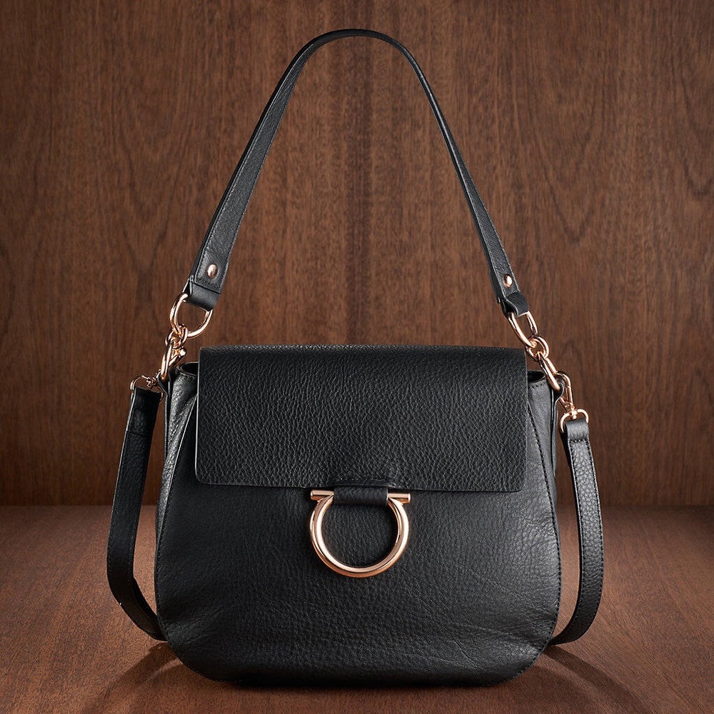 LC Runway Collection Leather Saddle Bag