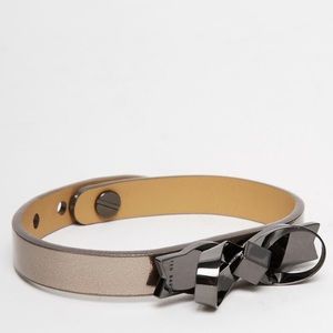 Ted Baker metallic leather bow bracelet