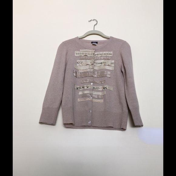 J. Crew Wool & Cashmere Cream Cardigan - Picture 4 of 6