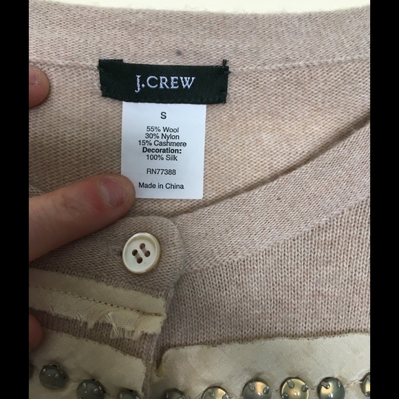 J. Crew Wool & Cashmere Cream Cardigan - Picture 6 of 6